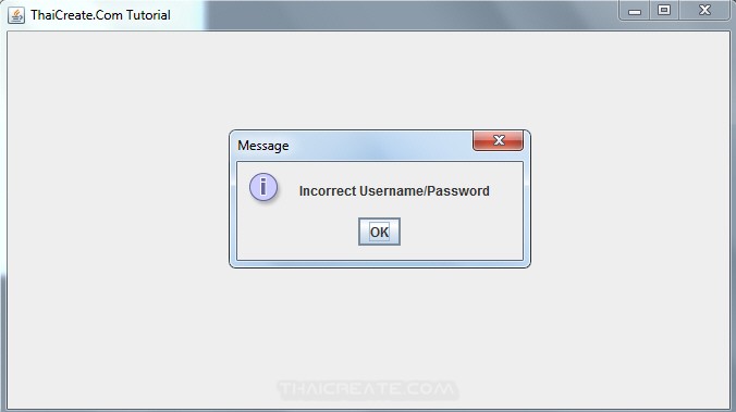 Java GUI Login Username and Password via JDialog