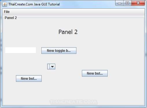 Java GUI Create Menu and Open Another Panel Layer