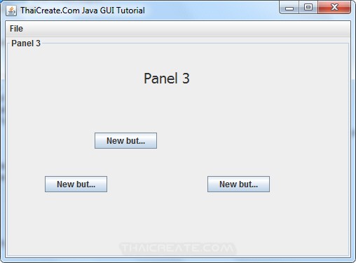 Java GUI Create Menu and Open Another Panel Layer