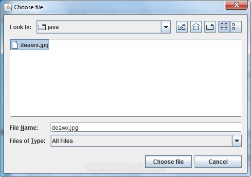 How to use : Java GUI Upload file to Database via JFileChooser