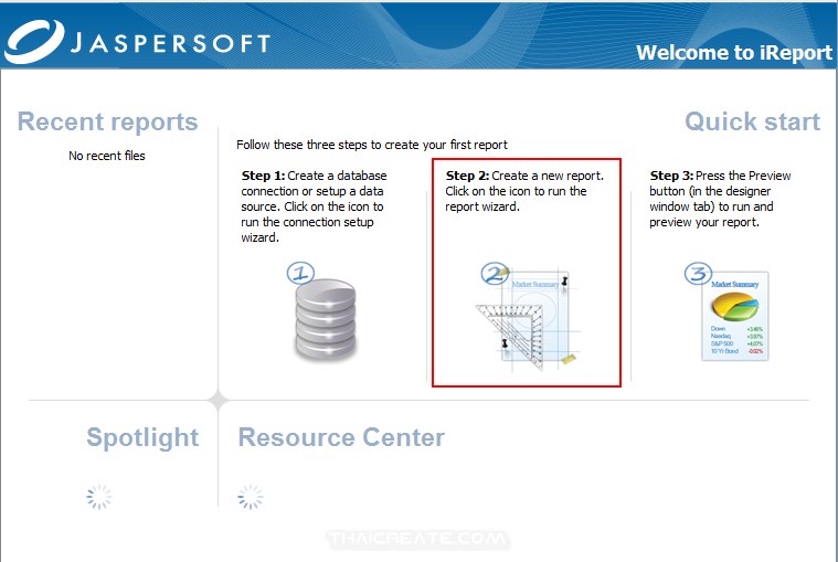 iReport Create Design Report Wizard and Preview Report