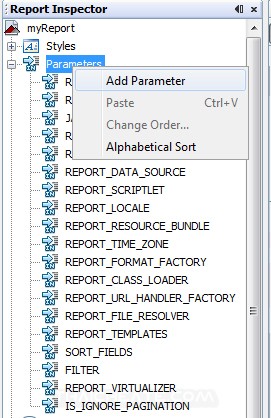 iReport Create Parameters and Pass Variable