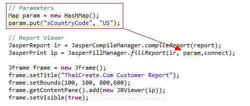 iReport Create Parameters and Pass Variable