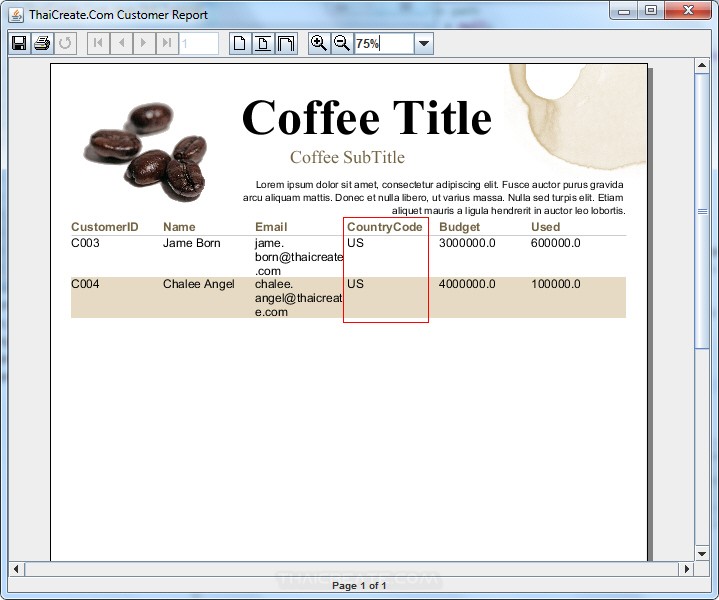 iReport Create Parameters and Pass Variable