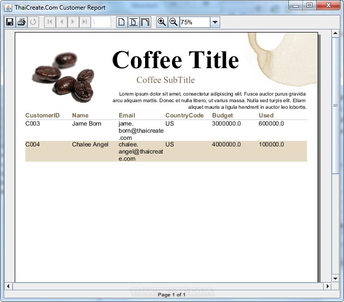 iReport Create Parameters and Pass Variable