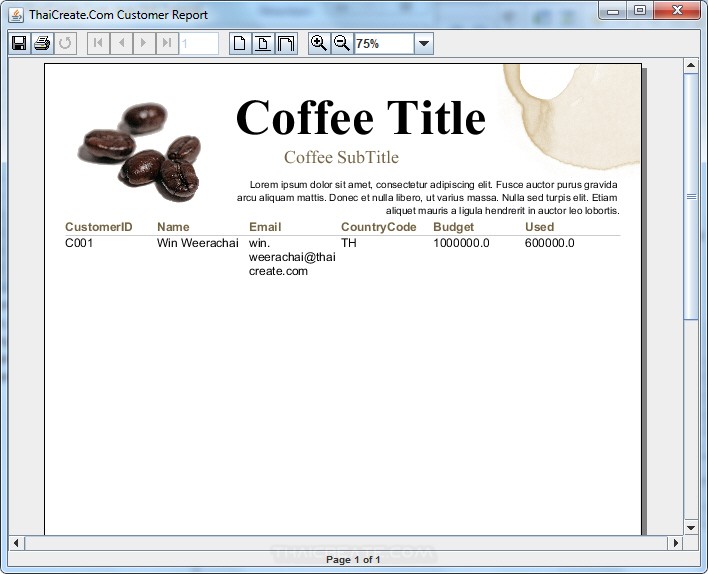 iReport Create Parameters and Pass Variable