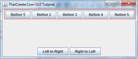 Java Flow Layout (FlowLayout) - Example
