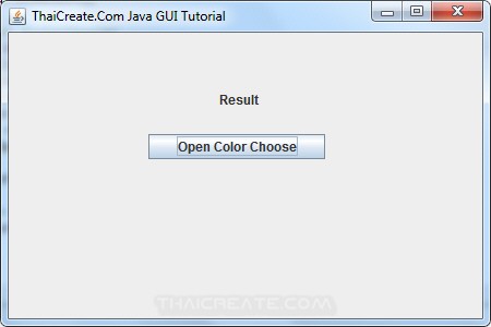 Java Swing and Color Chooser (JColorChooser)