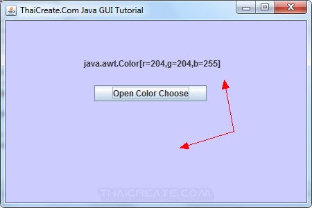 Java Swing and Color Chooser (JColorChooser)