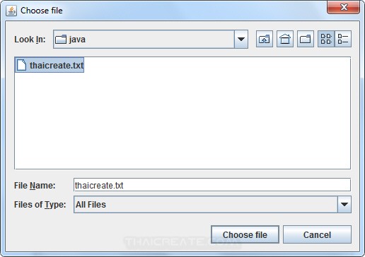Java Swing and File Chooser (JFileChooser) - Example