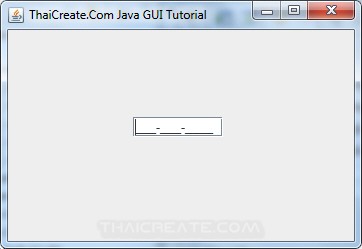 Java Formatted TextField (JFormattedTextField)