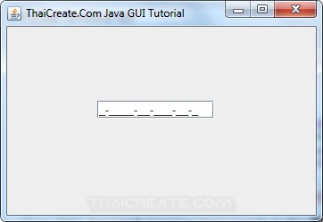 Java Formatted TextField (JFormattedTextField)