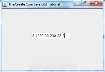 Java Formatted TextField (JFormattedTextField)