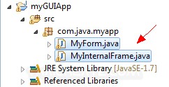 Java Internal Frame  (JInternalFrame)