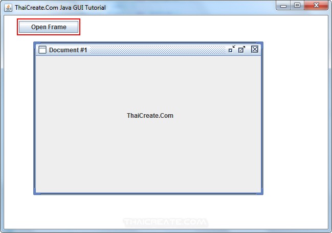 Java Internal Frame  (JInternalFrame)