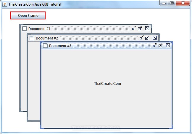 Java Internal Frame  (JInternalFrame)