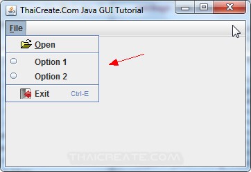 Java Menu Item/RadioButton  (JRadioButtonMenuItem)