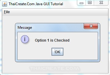 Java Menu Item/RadioButton  (JRadioButtonMenuItem)