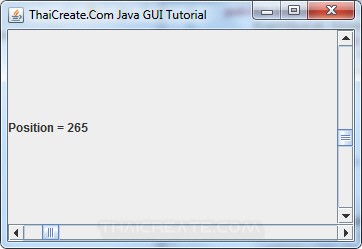 Java Scroll Bar (JScrollBar) - Swing Example