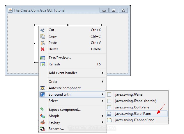 Java Scroll Pane (JScrollPane)