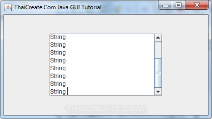 Java Scroll Pane (JScrollPane)