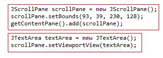 Java Scroll Pane (JScrollPane)