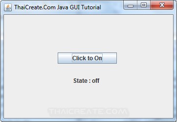 Java Toggle Button(JToggleButton)
