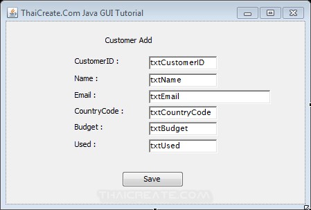 Java GUI Add Insert data to Database