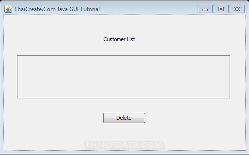Java GUI Delete data in Database