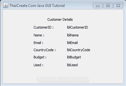 Java GUI Show Master-Detail from Database