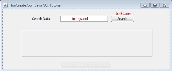 Java GUI Search Data from Database Java GUI Search Data from Database