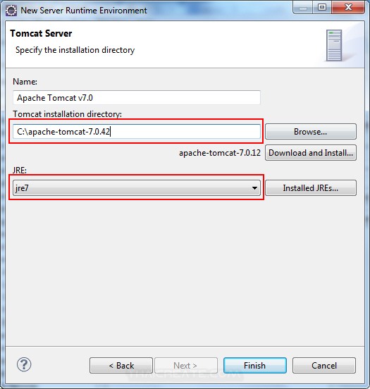 การติดตั้งและ Config โปรแกรม Eclipse IDE กับ Server (Apache Tomcat)