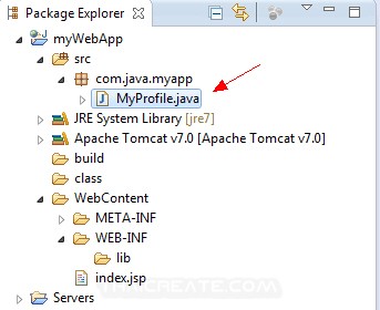 JSP and Eclipse Create Call Class java