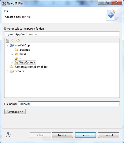 JSP and Eclipse IDE Create Web Project and Run Project