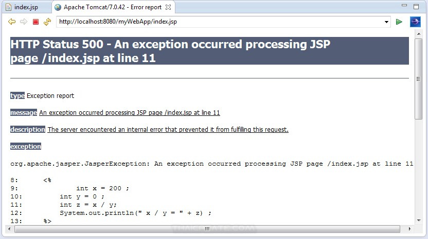 JSP and errorPage / isErrorPage