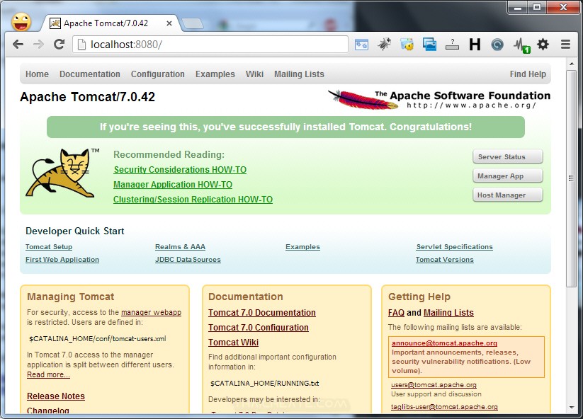 ติดตั้ง Apache Tomcat / Web Server ไว้สำหรับเขียน JSP ด้วยภาษา Java