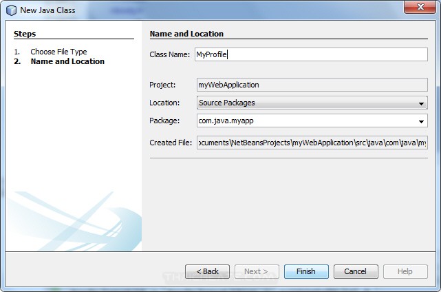 JSP and Netbeans Create Class java (Netbeans)