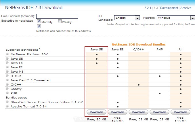 Netbeans for Java