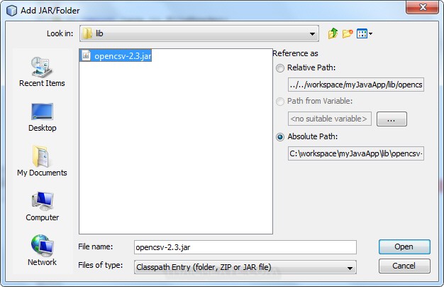 Netbeans  Add Jar Library