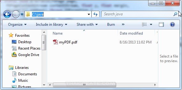 Java Example PDF Report from Database Java Example PDF Report from Database