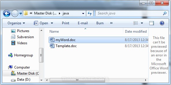 Java Word Open (Template)  and Write new Document