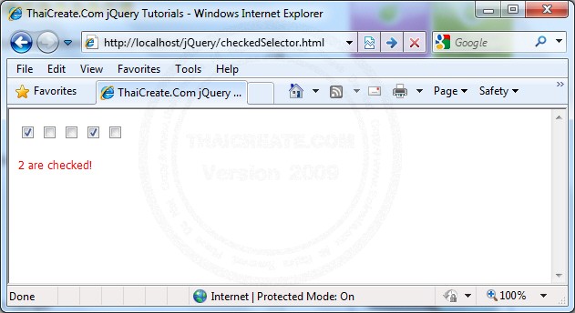 :checked Selector