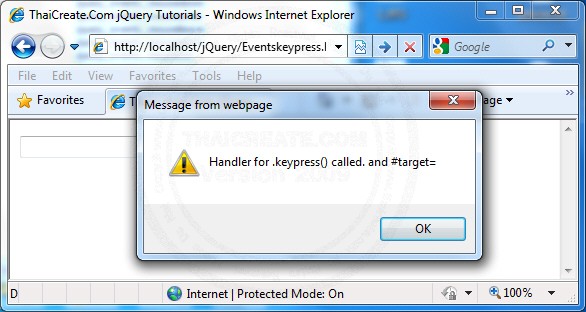 Html Driver Keypress .keypress() - Events , jQuery