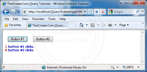 Button Trigger Click Jquery .trigger() - Events , jQuery
