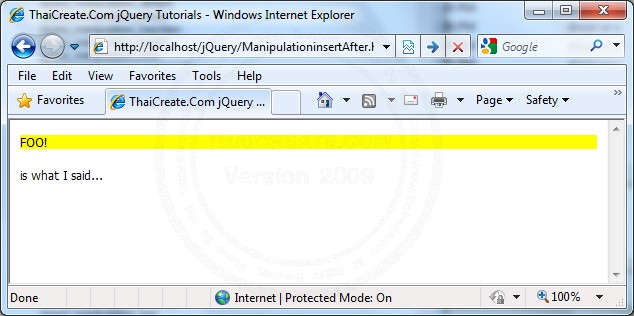 .insertAfter() - Manipulation , jQuery