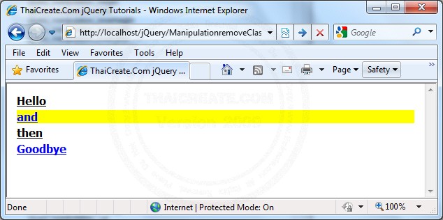 jQuery .removeClass()