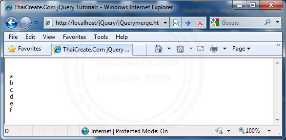 jQuery jQuery.merge() jQuery jQuery.merge()