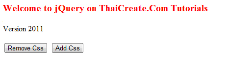 jQuery Css : jQuery and Css