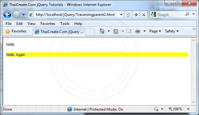 jQuery .parent() jQuery .parent()