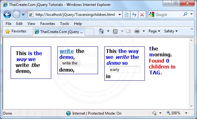 .children() - Traversing , jQuery